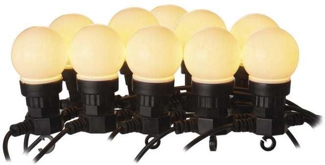 Světelný řetěz EMOS LED světelný řetěz – 10x párty žárovky mléčné, 5 m, venkovní i vnitřní, teplá bílá