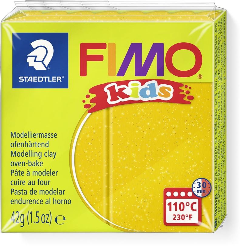 Modelovací hmota FIMO kids 8030 42g zlatá se třpytkami