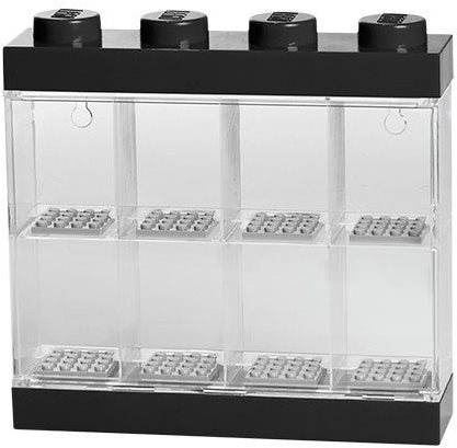 Úložný box LEGO Sběratelská skříňka na 8 figurek černá