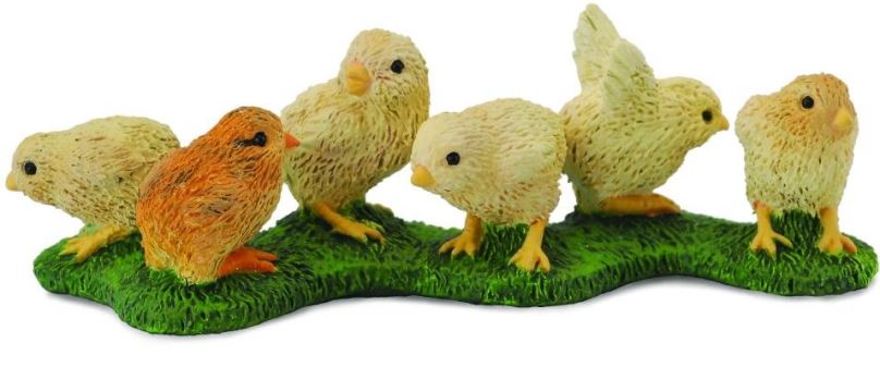 Figurky Collecta kuřátka na trávě