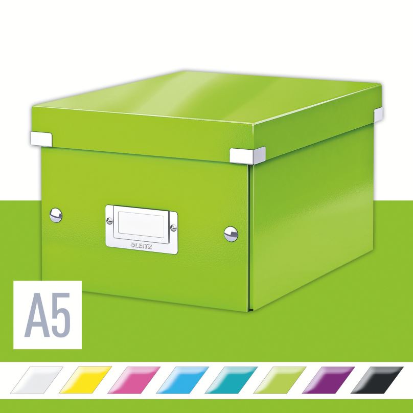 Archivační krabice LEITZ WOW Click & Store A5 22 x 16 x 28.2 cm, zelená