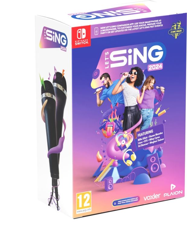 Hra na konzoli Lets Sing 2024 + 2 microphones - Nintendo Switch