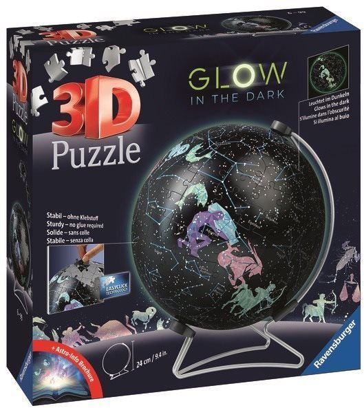 3D puzzle Puzzle-Ball Svítící globus: Hvězdná obloha 180 dílků