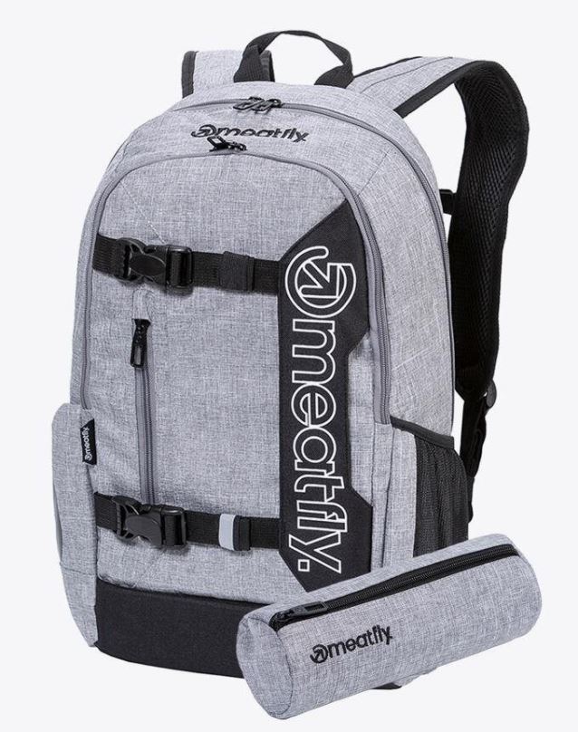 Městský batoh Meatfly BASEJUMPER Backpack, Grey Heather