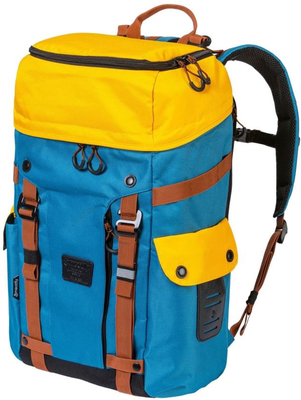 Městský batoh Meatfly Scintilla Ocean Blue / Yellow 26 L
