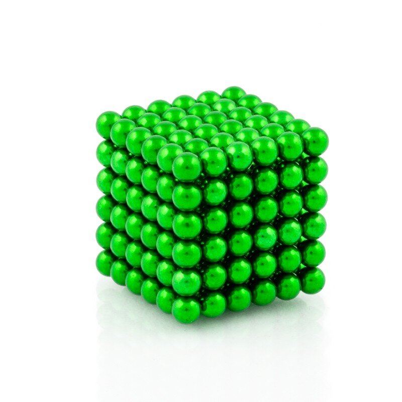 Magnetická stavebnice NeoCube zelená, 216 kuliček o průměru 5 mm