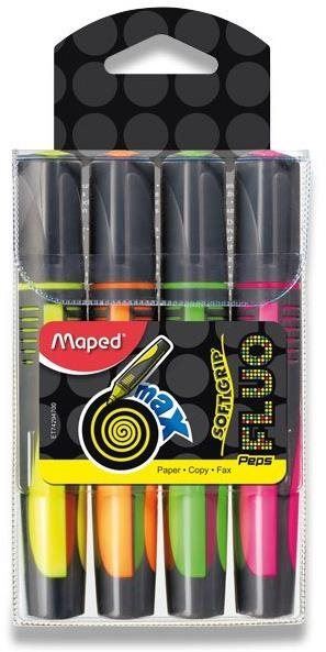Zvýrazňovač MAPED Fluo Peps Max - sada 4 barev
