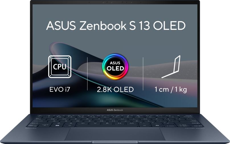 Notebook ASUS Zenbook S 13 OLED UX5304MA-OLED040W Ponder Blue celokovový