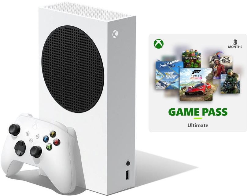 Herní konzole Xbox Series S + Xbox Game Pass Ultimate - 3 měsíční předplatné