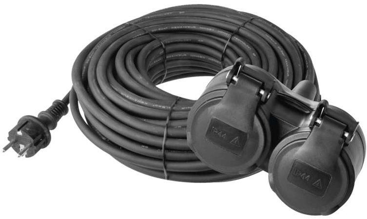 Prodlužovací kabel EMOS Prodlužovací kabel gumový 10m černý