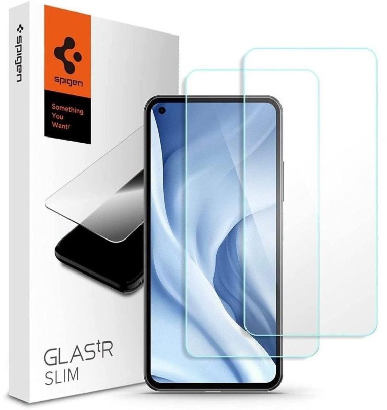 Ochranné sklo Spigen Glas tR Slim 2 Pack Xiaomi Mi 11 Lite/Xiaomi Mi 11 Lite 5G