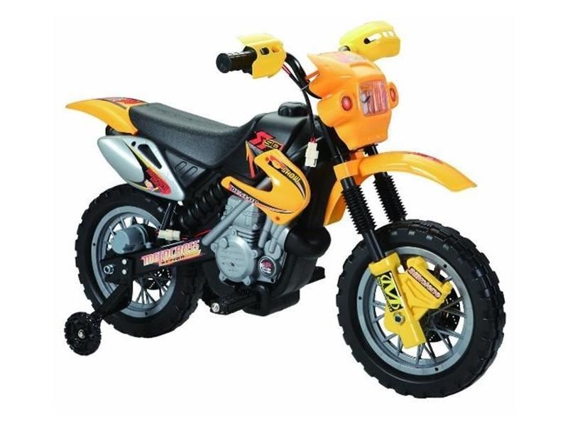 Elektrická motorka pro děti Crosska 6V, žlutá