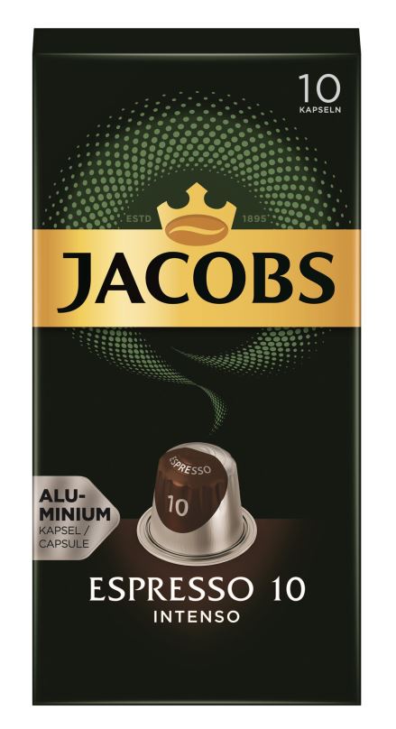 Kávové kapsle Jacobs Espresso Intenso Kapsle 10 Ks