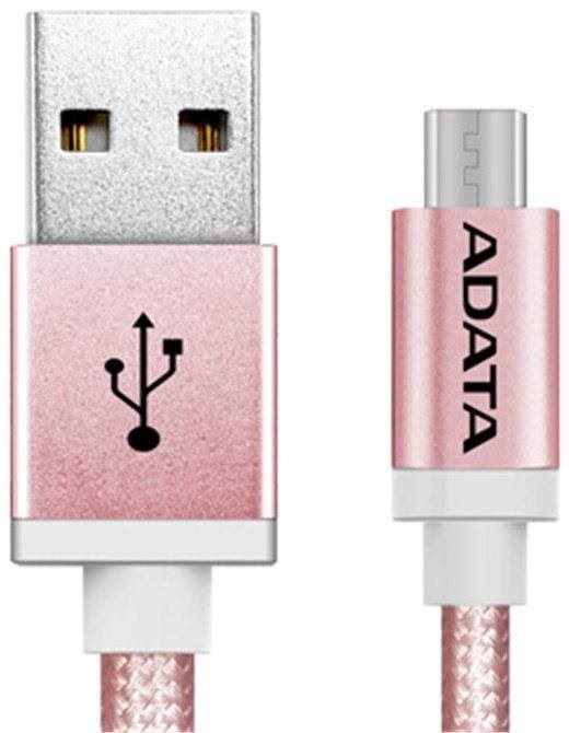 Datový kabel ADATA microUSB 1m růžový