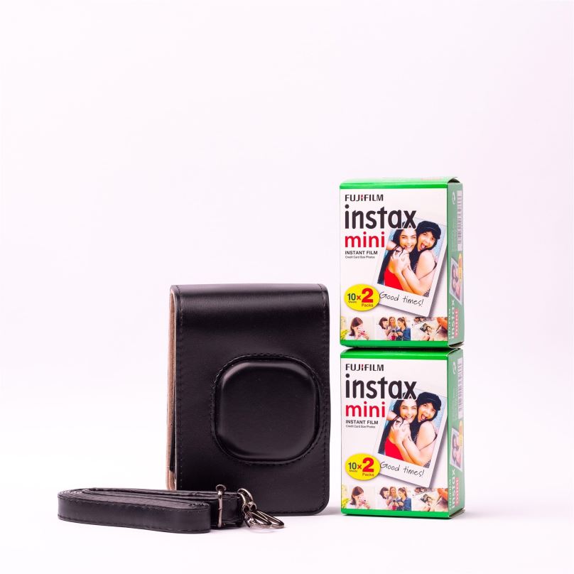 Fotopapír Fujifilm instax mini Liplay case black bundle