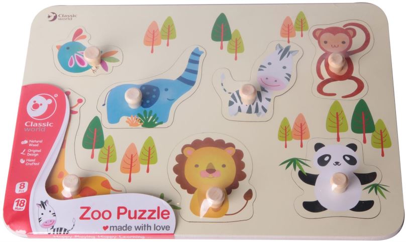 Puzzle Teddies Puzzle deskové obrysové zoo