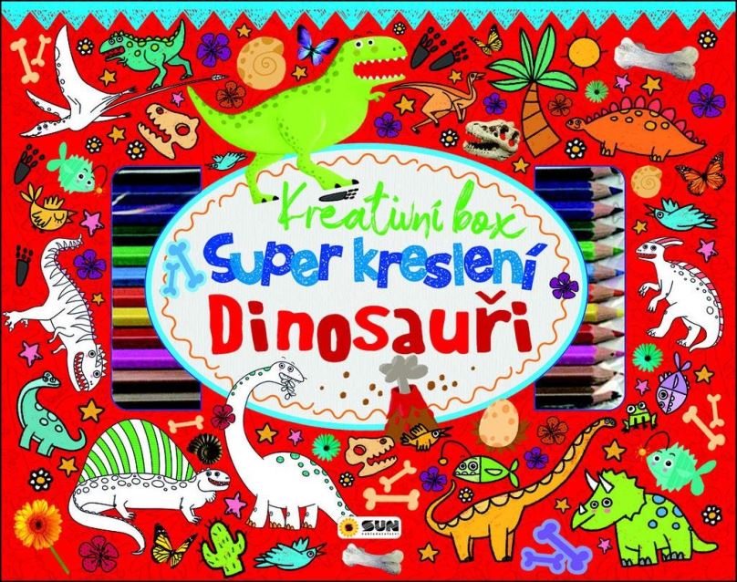 Omalovánky Kreativní box Super kreslení Dinosauři