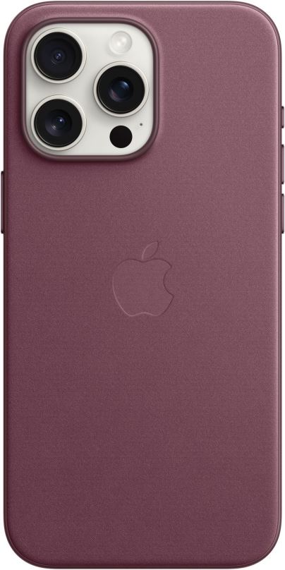 Kryt na mobil Apple iPhone 15 Pro Max Kryt z tkaniny FineWoven s MagSafe morušově rudý