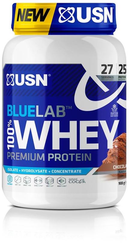 Protein USN BlueLab 100% Whey Premium Protein, 2000g, čokoláda