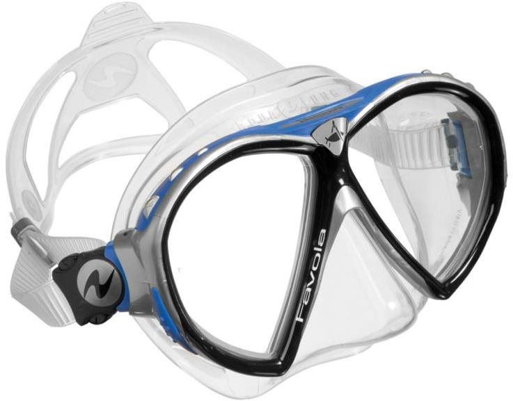 Šnorchlovací maska Aqualung - Technisub Favola stříbrná/modrá transparent silikon