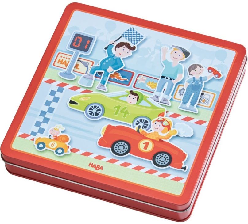 Puzzle Haba Magnetická hra Závodní auto