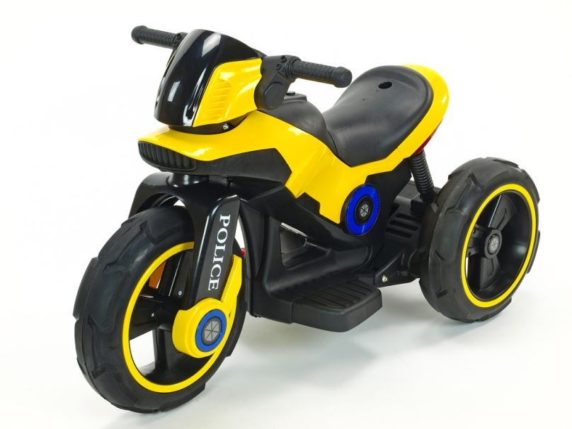 Elektrická motorka pro děti fantastická POLICE, žlutá