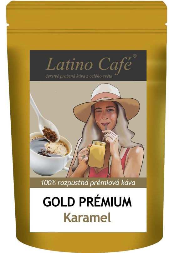 Káva Latino Café Instant Gold Karamel, varianta Gold instant 100 g