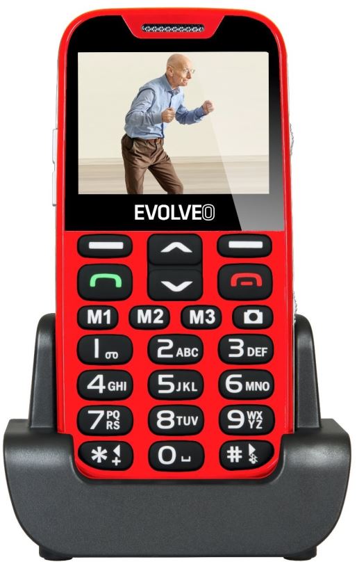Mobilní telefon EVOLVEO EasyPhone XD červeno-stříbrný