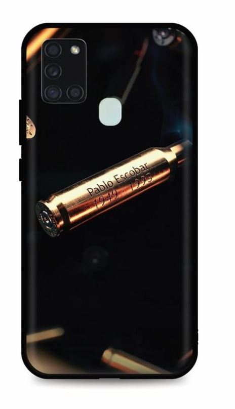 Kryt na mobil TopQ Samsung A21s silikon Pablo Escobar Bullet 51912