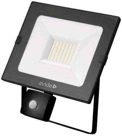 LED reflektor Avide ultratenký LED reflektor s čidlem pohybu černý 30 W