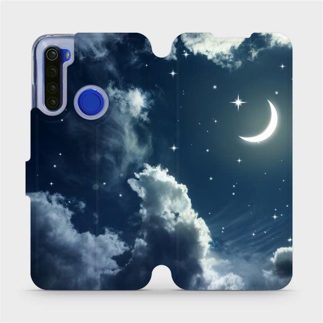 Kryt na mobil Flipové pouzdro na mobil Xiaomi Redmi Note 8T - V145P Noční obloha s měsícem