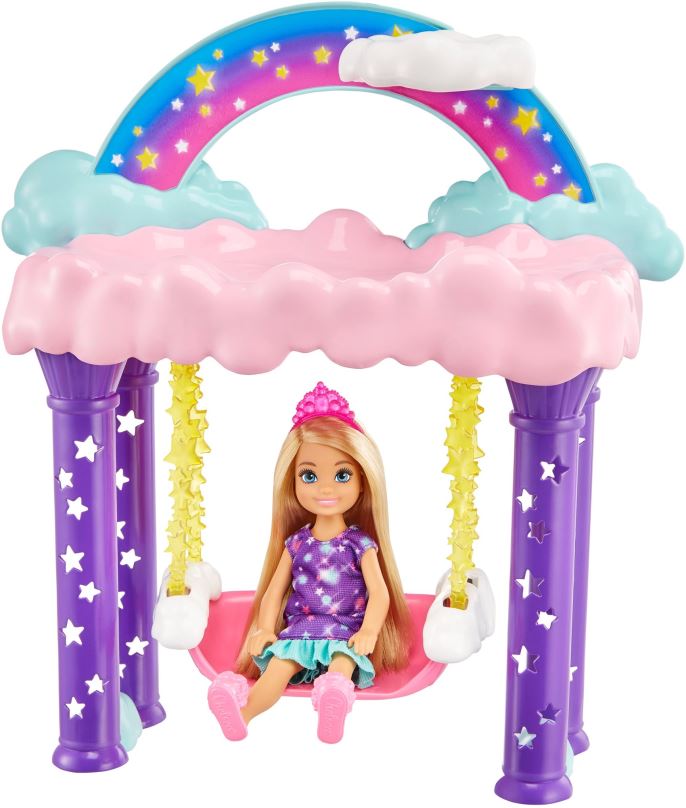 Mattel Barbie Chelsea herní set s houpacím koníkem, GTF50
