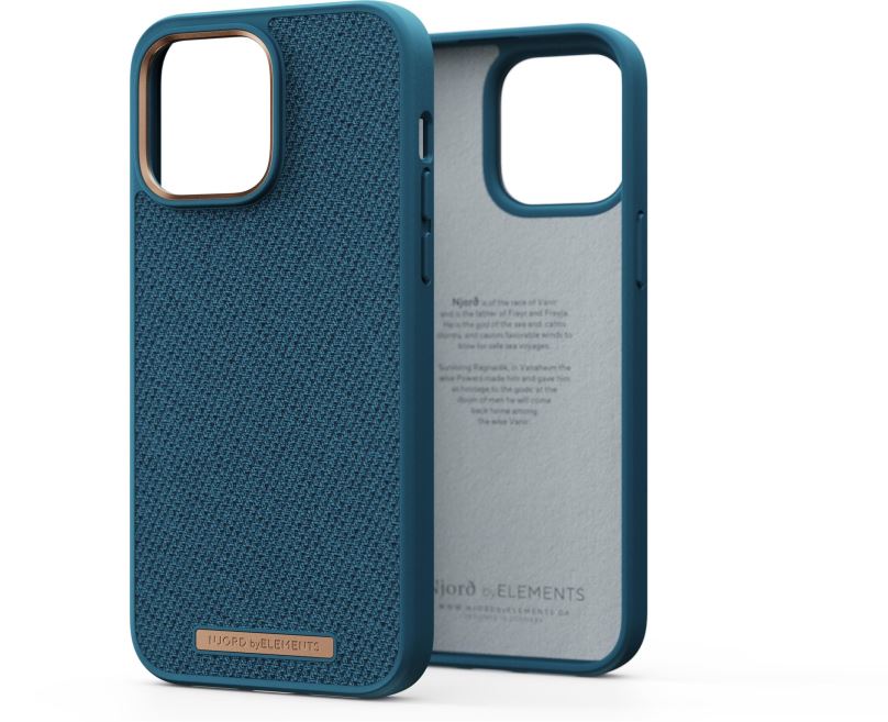Kryt na mobil Njord iPhone 14 Pro Max Woven Fabric Case Deep Sea