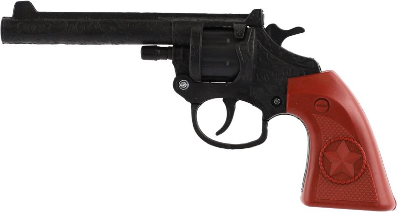 Dětská pistole Teddies Revolver na kapsle 8 ran 20 cm