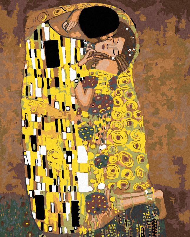 Diamantové malování Diamondi - POLIBEK (Gustav Klimt), 40x50 cm, vypnuté plátno na rám