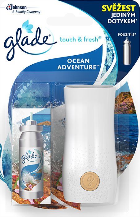 Osvěžovač vzduchu GLADE Touch&Fresh Ocean Advanture strojek + náplň 10 ml