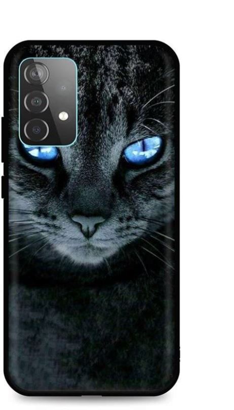Kryt na mobil TopQ Samsung A52s 5G silikon Dark Cat 65423