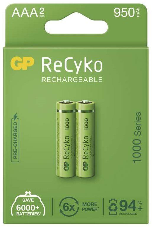 Nabíjecí baterie GP ReCyko 1000 AAA (HR03), 2 ks