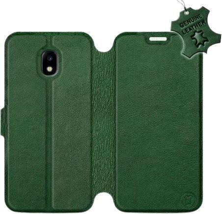Kryt na mobil Flip pouzdro na mobil Samsung Galaxy J3 2017 - Zelené - kožené -   Green Leather