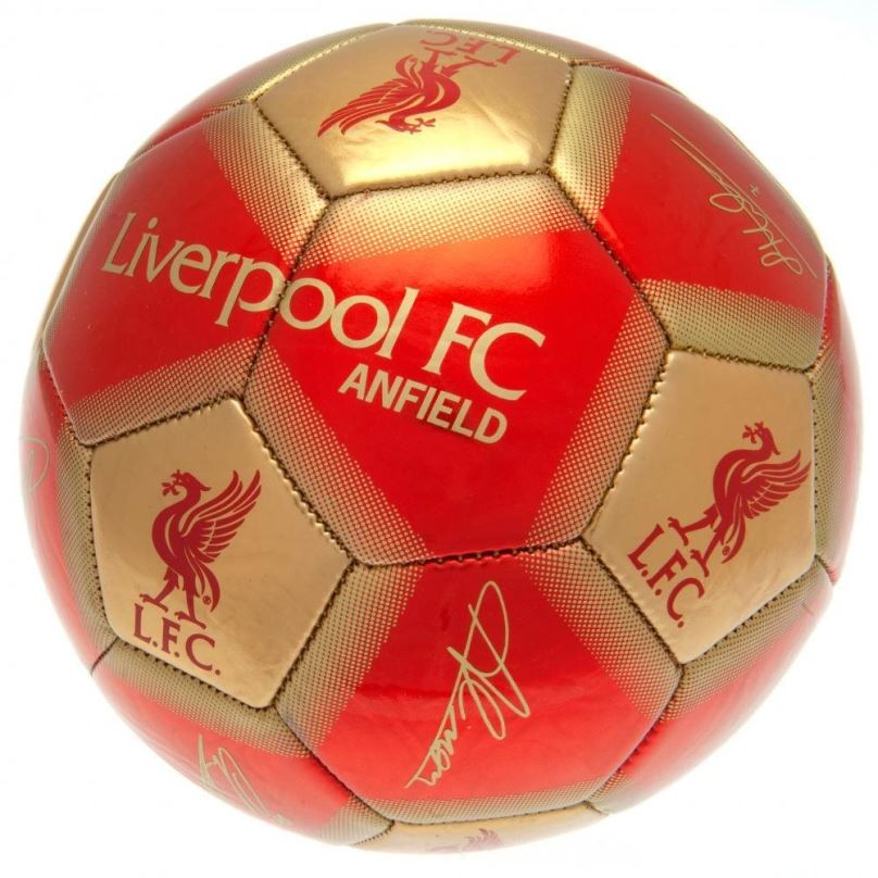 Fotbalový míč Fan-shop Liverpool FC s podpisy