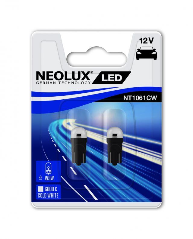 LED autožárovka NEOLUX LED "W5W" 6000K, 12V, W2.1x9.5d