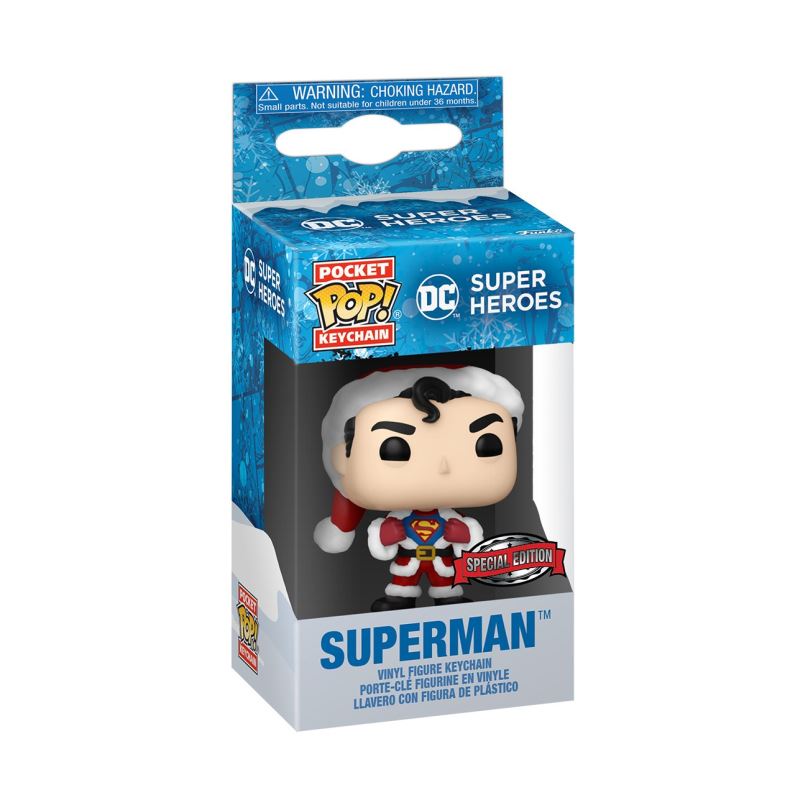 Funko POP Keychain: DC Holiday- Superman(WMT)