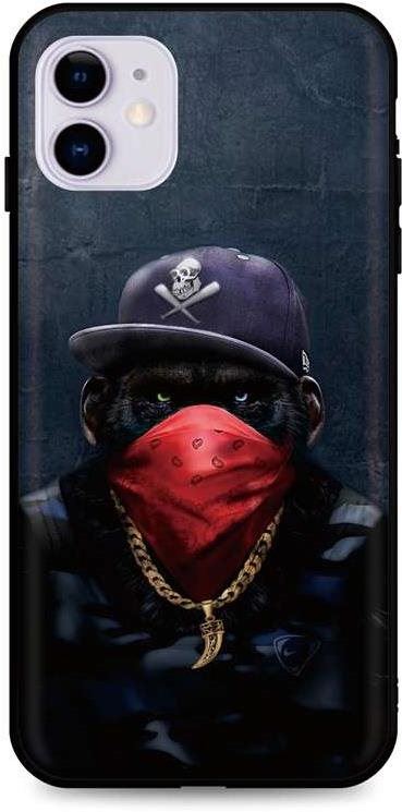 Kryt na mobil TopQ iPhone 11 silikon Monkey Gangster 48928
