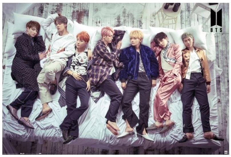 Plakát BTS - Group Bed - plakát