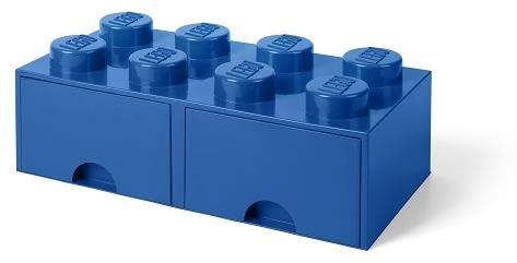 Úložný box LEGO úložný box 8 s šuplíky - modrá