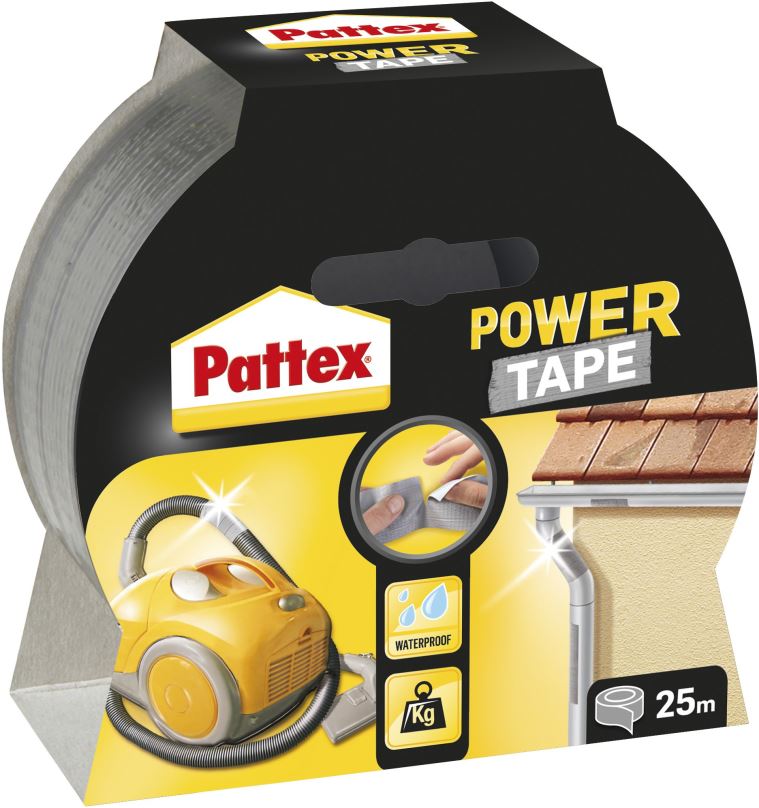 Lepicí páska PATTEX Power Tape stříbrná, 5 cm x 25 m