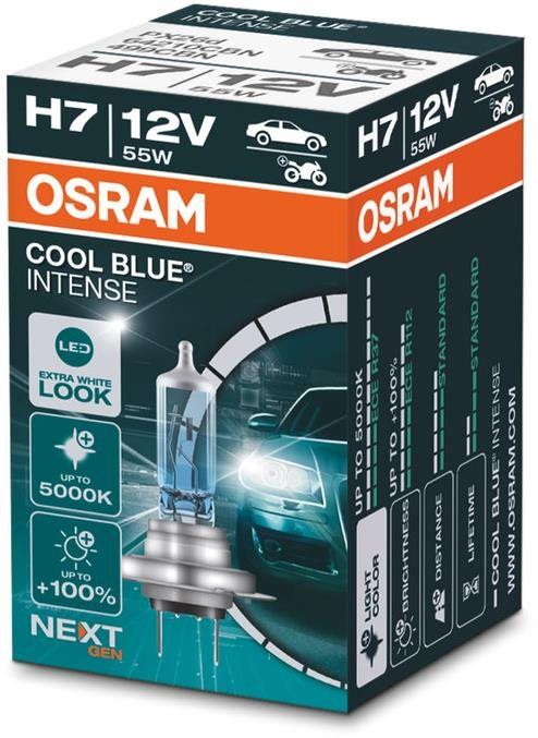 Autožárovka OSRAM H7 Cool Blue Intense Next Generation, 12V, 55W, PX26d, krabička
