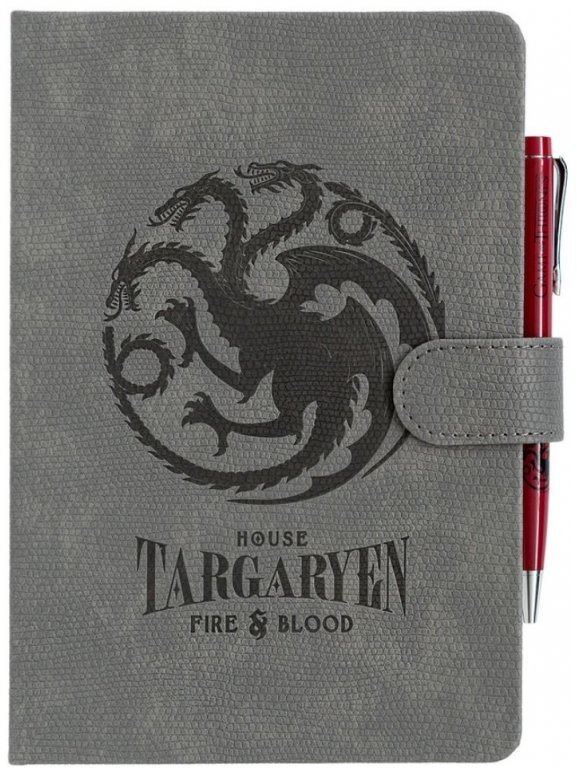 Zápisník House of the Dragon - Targaryen - zápisník s propiskou