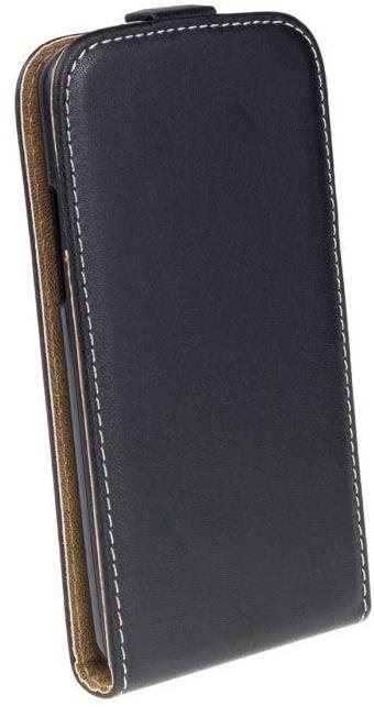 Pouzdro na mobil AMA Kožené pouzdro FLEXI Vertical pro Samsung Galaxy A8 2015 A800 - černé