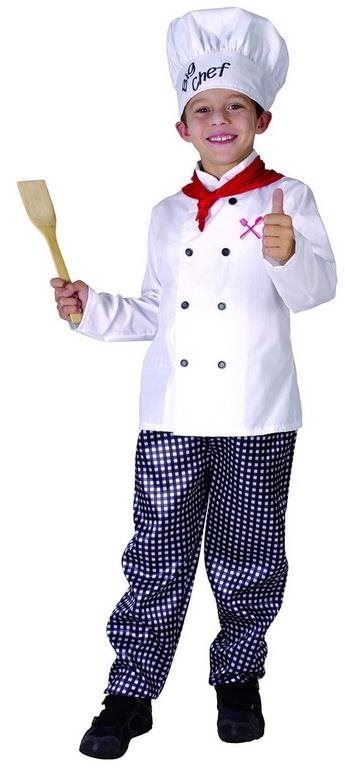 Kostým MaDe Šaty na karneval - kuchař, 130 - 140 cm